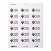 Hippopotamus Party Center Etiket (Full Sheet)