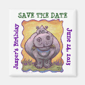 Hippopotamus Party Center Magneet (Voorkant)