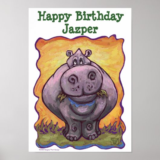 Hippopotamus Party Center Poster (Voorkant)