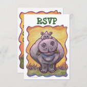 Hippopotamus Party Center RSVP (Voorkant / Achterkant)