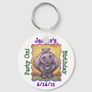 Hippopotamus Party Center Sleutelhanger