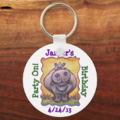 Hippopotamus Party Center Sleutelhanger (Voorkant)