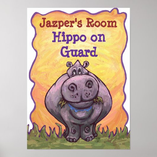Hippopotamus Personazlied Room Poster (Voorkant)