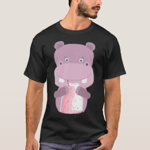 Hippopotamus Pocket Animal paardenrennen T-shirt