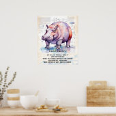 Hippopotamus Poster (Keuken)