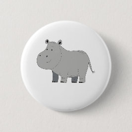 HIPPOPOTAMUS RONDE BUTTON 5,7 CM