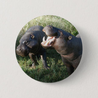 Hippopotamus Ronde Button 5,7 Cm