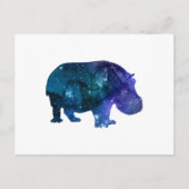 Hippopotamus Silhouette Briefkaart (Voorkant)