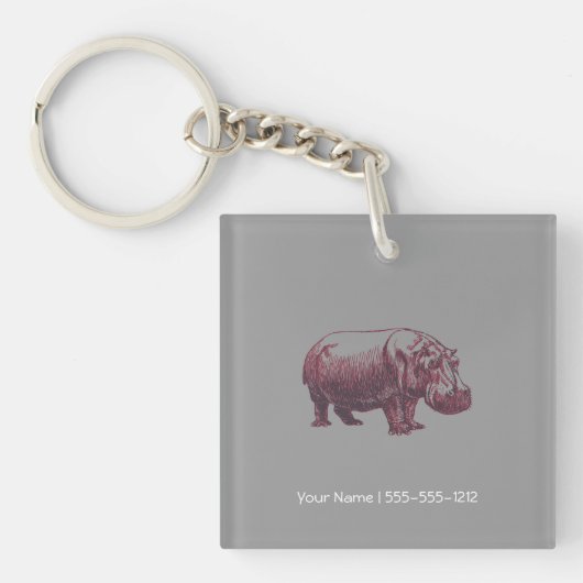 Hippopotamus Sleutelhanger (voorkant)
