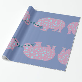Hippopotamus snor Glossy Wrapping Papier