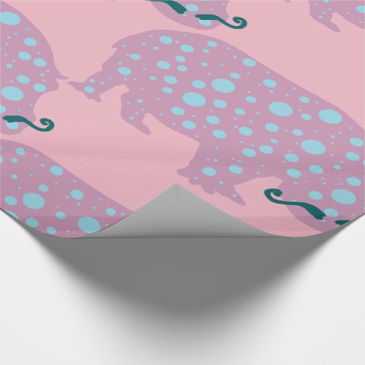 Hippopotamus snor Glossy Wrapping Papier (Hoek)