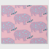Hippopotamus snor Glossy Wrapping Papier (Vlak)
