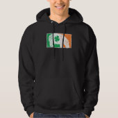 Hippopotamus St Patrick's Day Irish Flag C Distres Hoodie (Voorkant)