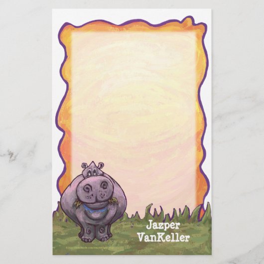 Hippopotamus Stationery Briefpapier (Voorkant)