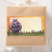 Hippopotamus Stationery Etiket (Insitu)