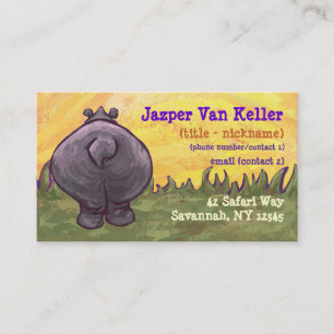 Hippopotamus Stationery Visitekaartje
