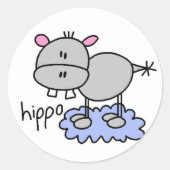 Hippopotamus Stickers Sticker (Voorkant)