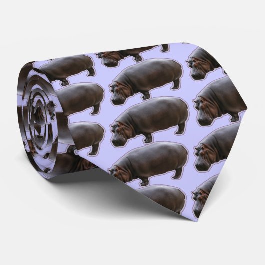 Hippopotamus Stropdas (Opgerold)