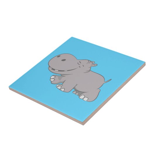 Hippopotamus Tegeltje (Zijkant)