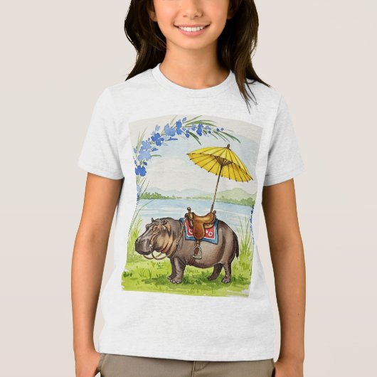 Hippopotamus Tri-Blend Shirt (Voorkant)