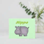 Hippopotamus Tshirts en Gifts Briefkaart (Staand voorkant)