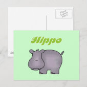 Hippopotamus Tshirts en Gifts Briefkaart (Voorkant / Achterkant)