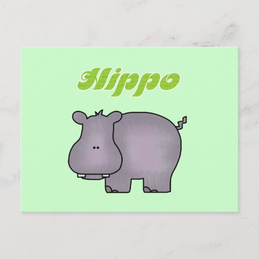 Hippopotamus Tshirts en Gifts Briefkaart (Voorkant)