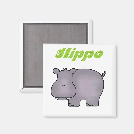 Hippopotamus Tshirts en Gifts Magneet (Voorkant / Achterkant)