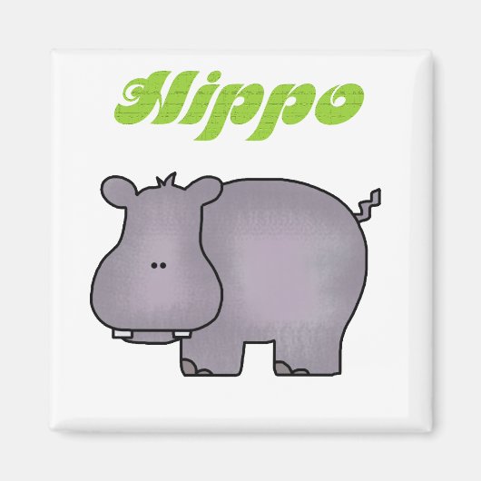 Hippopotamus Tshirts en Gifts Magneet (Voorkant)