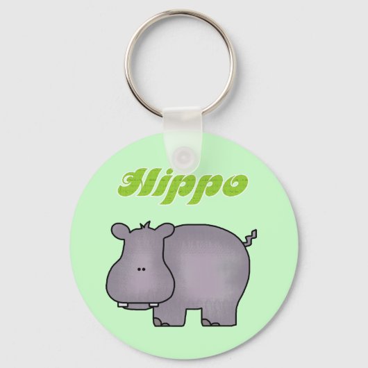 Hippopotamus Tshirts en Gifts Sleutelhanger (Voorkant)