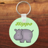Hippopotamus Tshirts en Gifts Sleutelhanger (Voorkant)