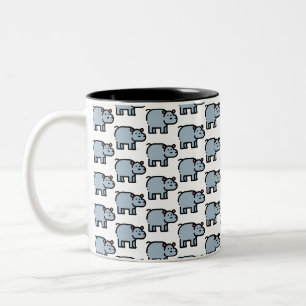 Hippopotamus Tweekleurige Koffiemok