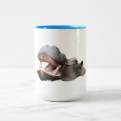 Hippopotamus Two-Tone Mug Tweekleurige Koffiemok (Center)