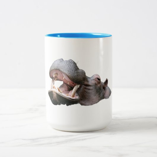 Hippopotamus Two-Tone Mug Tweekleurige Koffiemok (Center)