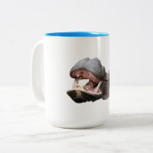 Hippopotamus Two-Tone Mug Tweekleurige Koffiemok (Voorkant links)