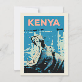 Hippopotamus uit Kenia Briefkaart