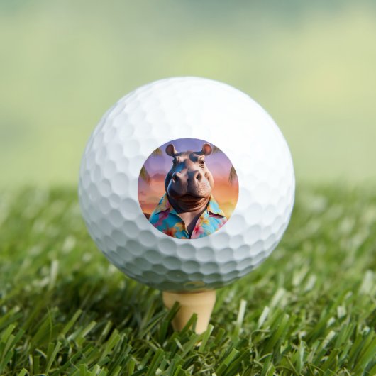 Hippopotamus Vakantie Golfballen (Insitu Shirt)