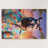 Hippopotamus Vakantie Legpuzzel (Horizontaal)