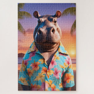 Hippopotamus Vakantie Legpuzzel