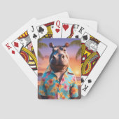 Hippopotamus Vakantie Pokerkaarten (Achterkant)