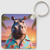Hippopotamus Vakantie Sleutelhanger (Achterkant)