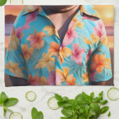 Hippopotamus Vakantie Theedoek (Gevouwen)