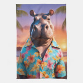 Hippopotamus Vakantie Theedoek (Verticaal)