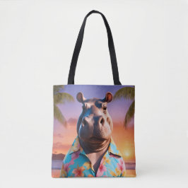 Hippopotamus Vakantie Tote Bag