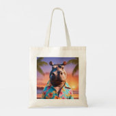 Hippopotamus Vakantie Tote Bag (Achterkant)