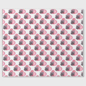 Hippopotamus Valentijnsdag Cadeaupapier (Vlak)