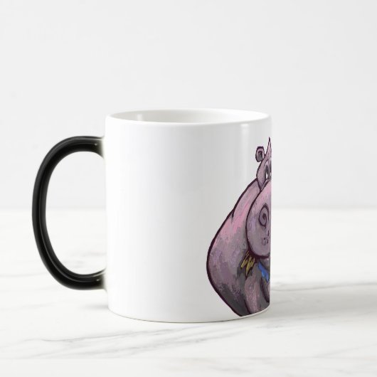 Hippopotamus Valentijnsdag Magische Mok (Links)