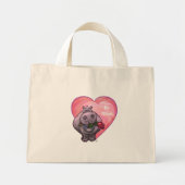 Hippopotamus Valentijnsdag Mini Tote Bag (Voorkant)