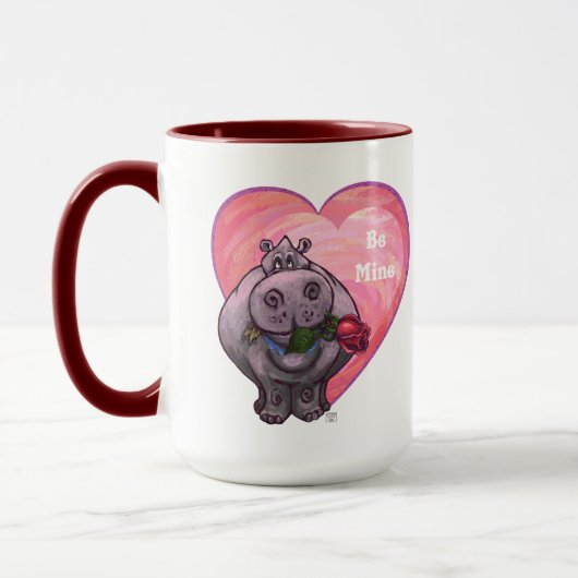 Hippopotamus Valentijnsdag Mok (Links)
