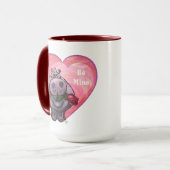 Hippopotamus Valentijnsdag Mok (Voorkant links)